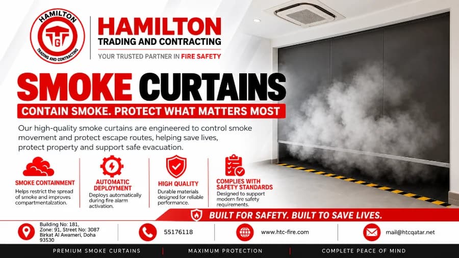 Fire & Smoke Curtains in Qatar – Supply, Installation & Maintenance
